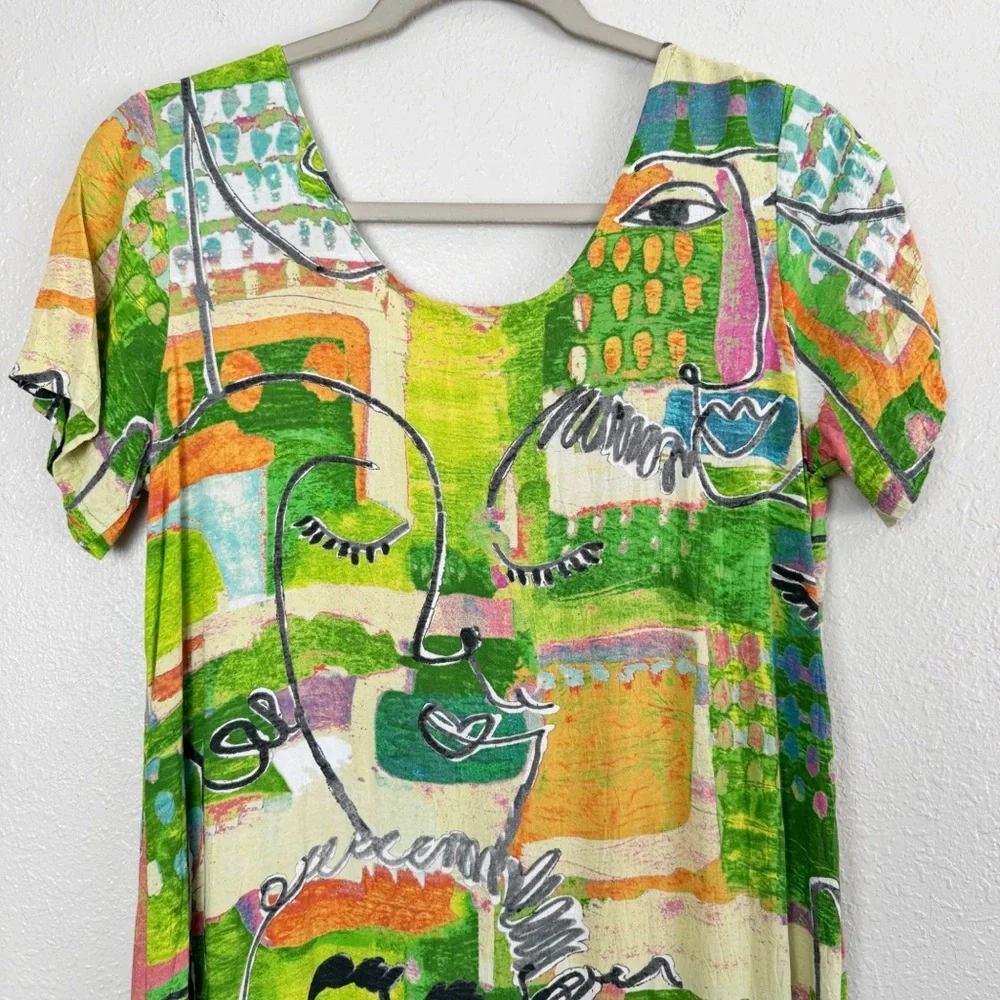 Jams World Hattie dress Face print art drop waist S - Picture 6 of 10